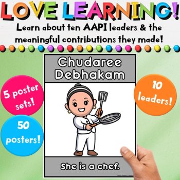 Asian American & Pacific Islanders Posters or Coloring Pages with Quotes & Facts, image 3