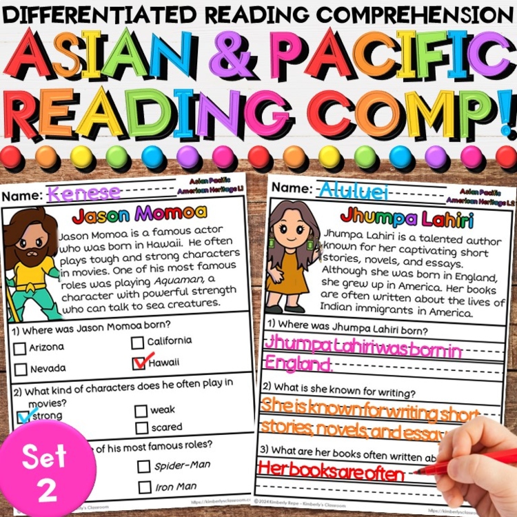 Asian American & Pacific Islander Heritage Reading Comprehension Passages Set 2