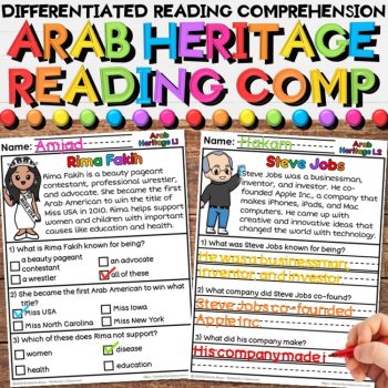 Leaders in History Heritage Month Reading Comprehension Passage Year-Long Bundle, image 2