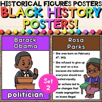 Leaders in History Heritage Month Posters Year-Long Bundle for Bulletin Boards, image 4