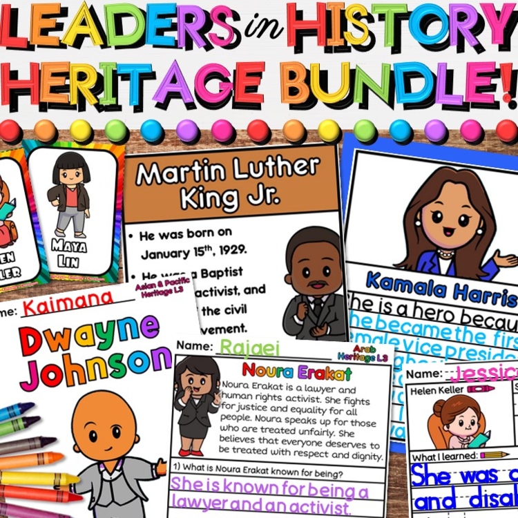 Leaders in History Cultural Diversity and Heritage Year-Long Activities Bundle