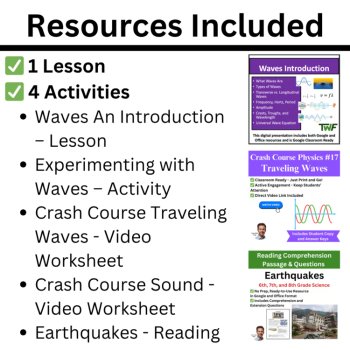 MS-PS4-1 Waves Introduction: Energy, Amplitude, and Modeling BUNDLE | NGSS, image 2