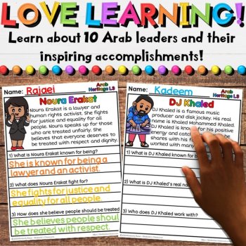 Arab Heritage Reading Comprehension Passages - April, Social Studies & Literacy, image 2