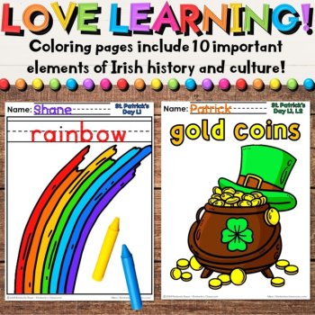 FREE St. Patrick's Day Coloring Pages with March Writing & Drawing Activities, image 2