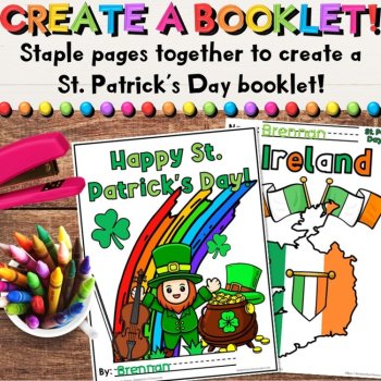 FREE St. Patrick's Day Coloring Pages with March Writing & Drawing Activities, image 4