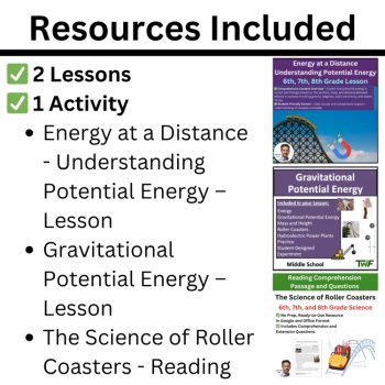 MS-PS3-2 Potential Energy & Distance Modeling BUNDLE | Gravitational, Static, image 2