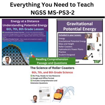 MS-PS3-2 Potential Energy & Distance Modeling BUNDLE | Gravitational, Static, image 3