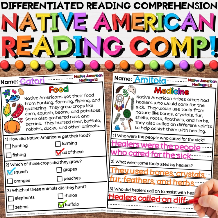 Native American & Indigenous Cultures Reading Comprehension Passages & Questions