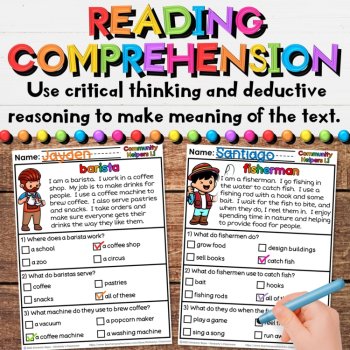 Community Helpers Reading Comprehension Passages - Set 3: for Social Studies, image 4