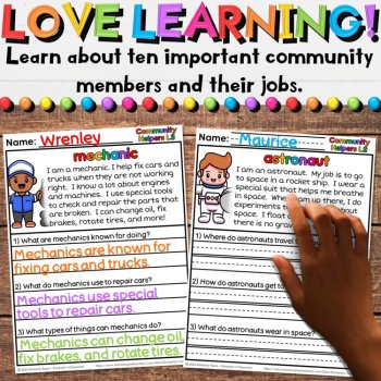 Community Helpers Reading Comprehension Passages - Set 2: for Social Studies, image 2