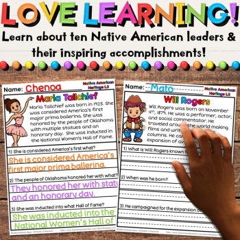 Native American Leaders Reading Comprehension Passages | Indigenous Activities, image 2