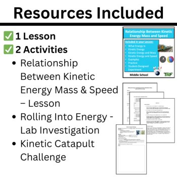 MS-PS3-1 Kinetic Energy, Mass & Speed BUNDLE | Energy of Motion, image 2