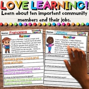 Community Helpers Reading Comprehension Passages - Set 1 - for Social Studies, image 2