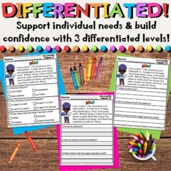 Community Helpers Reading Comprehension Passages - Set 1 - for Social Studies, image 3