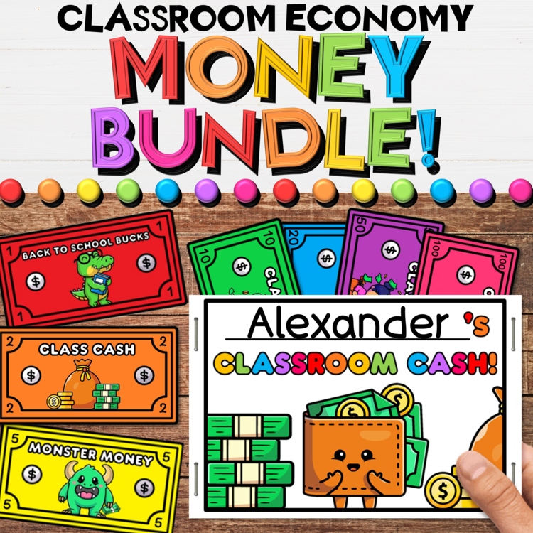 Money Bundle - Printable Class Cash, Coins, & Wallets for a Classroom Economy