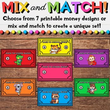 Back to School Bucks - Printable Money & Coins for a Classroom Economy, image 4