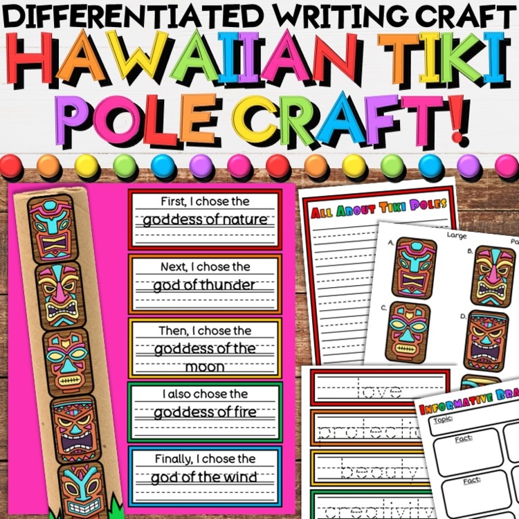 Hawaiian Tiki Pole Craft Activity for Asian American & Pacific Islander Heritage