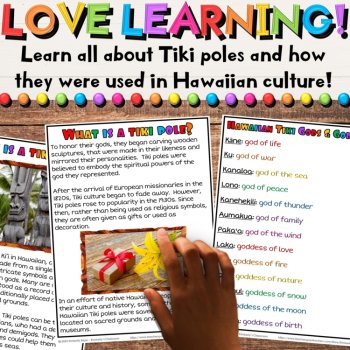 Hawaiian Tiki Pole Craft Activity for Asian American & Pacific Islander Heritage, image 2