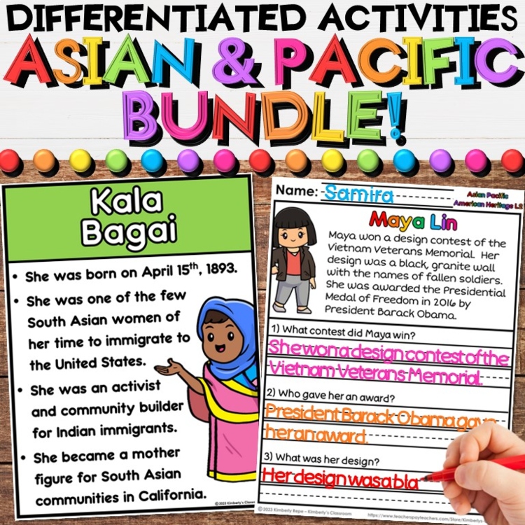 Asian American & Pacific Islander Heritage Month Activities Growing Bundle