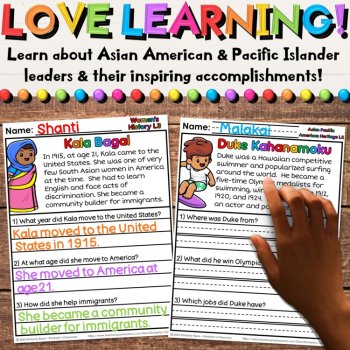 Asian American & Pacific Islander Heritage Reading Comprehension Passages Set 1, image 2