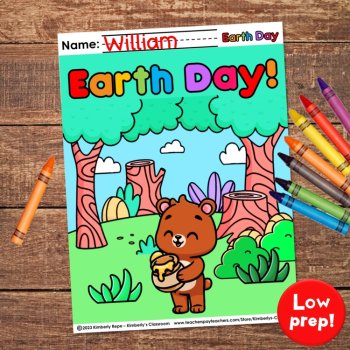 Earth Day & Recycling Coloring Sheets - Activity Pages for Literacy & Science, image 3