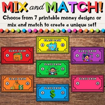 Classroom Money Sheets - Printable Class Cash for Creating a Classroom Economy, image 4