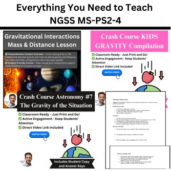 MS-PS2-4 Gravitational Attraction Explained Mass and Distance BUNDLE | Tides, image 3