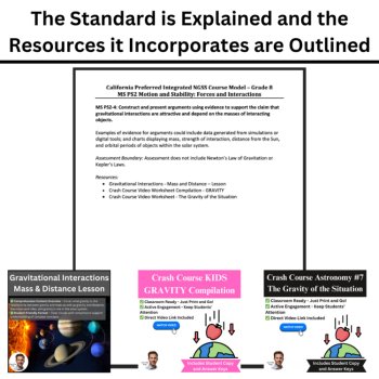 MS-PS2-4 Gravitational Attraction Explained Mass and Distance BUNDLE | Tides, image 4
