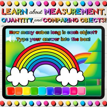 Non-Standard Measurement Math Spring Boom Cards™ | Measuring Length with Cubes, image 3