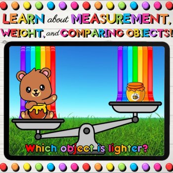 Measurement: Lighter Objects - Spring Math Boom Cards™ for Comparing Weights, image 3