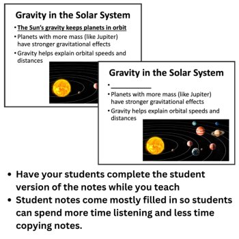 Gravitational Interactions - Mass and Distance Lesson | Solar System, Orbits, image 3