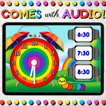 Telling Time to the Hour, Quarter & Half Hour Spring Boom Cards™ Analog, Digital, image 2