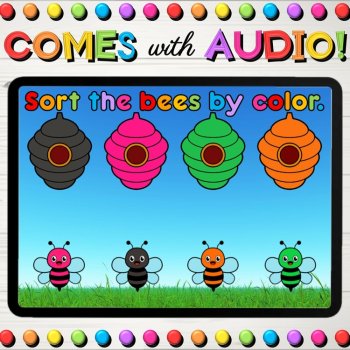 Colors Spring Bees Boom Cards™: Identifying, Matching, Sorting, & Color Names, image 2