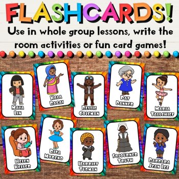 Women's History Worksheets with Biography Fact Sheets & Flashcard Activities, image 4