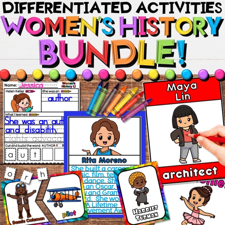 Women's History Month Growing Bundle | Social Studies and Literacy Activities