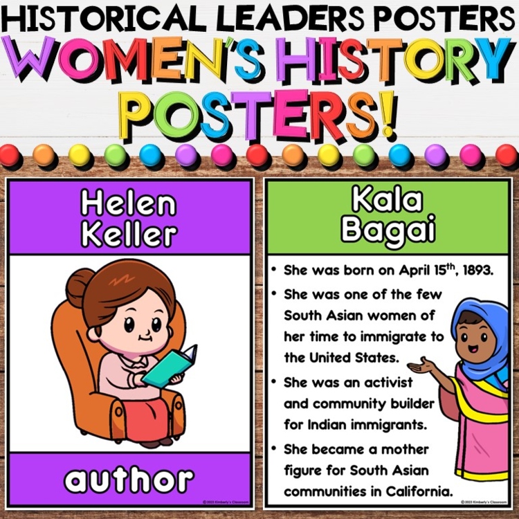 Women's History Diversity Posters with Names, Facts & Quotes for Social Studies