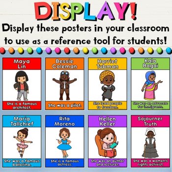 Women's History Diversity Posters with Names, Facts & Quotes for Social Studies, image 3