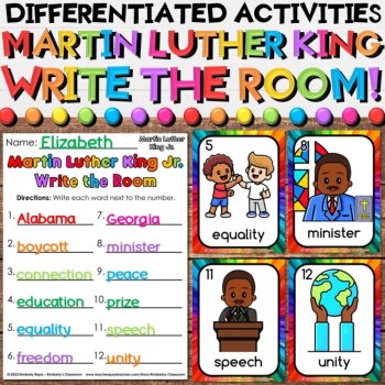 Black History Write the Room Growing Bundle with Movement & Writing Activities, image 2