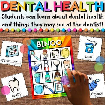 Dental Health Bingo Activities for Learning Related Vocabulary & Concepts, image 3