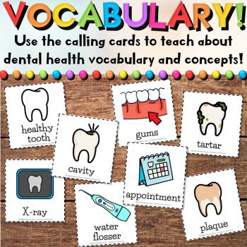 Dental Health Bingo Activities for Learning Related Vocabulary & Concepts, image 4