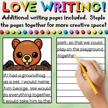 Groundhog Day Writing Crafts with Prompts, Questions, Crafts, & Writing Sheets, image 4