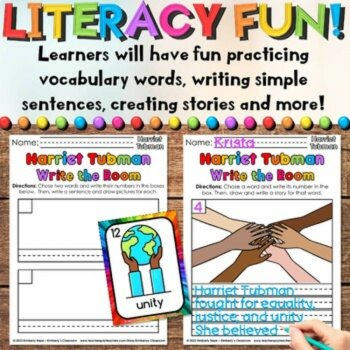 Harriet Tubman Write the Room Vocabulary Activities for Black History Month, image 3