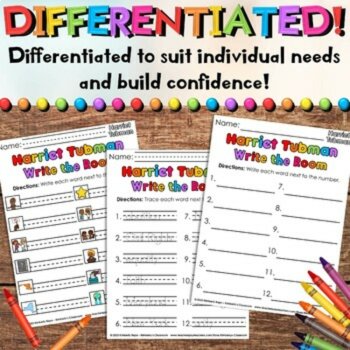Harriet Tubman Write the Room Vocabulary Activities for Black History Month, image 4