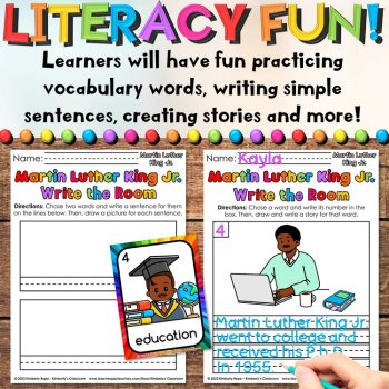 Martin Luther King Jr. Write the Room Vocabulary Activities for Black History, image 3