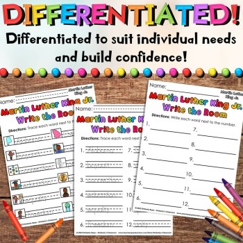 Martin Luther King Jr. Write the Room Vocabulary Activities for Black History, image 4