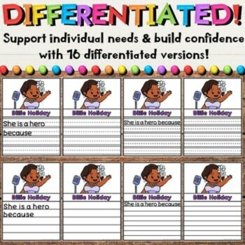 Black History Leaders Writing Crafts with Prompts & Biography Sheets - Set 1, image 3