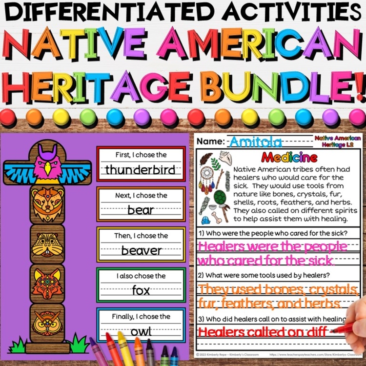 Native American Heritage and Indigenous Peoples Activities Growing Bundle