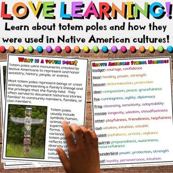Native American Heritage Totem Pole Crafts & Indigenous Writing Activities, image 2