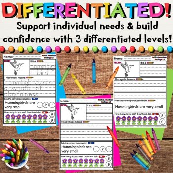 Native American Heritage Worksheet Activities Animal Symbols, Math, & Literacy, image 3