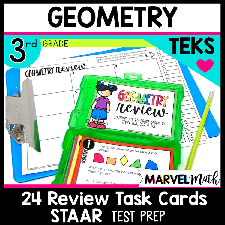 3rd Grade Geometry STAAR Review: 2D and 3D Shapes TEKS 3.6A 3.6B 3.6E